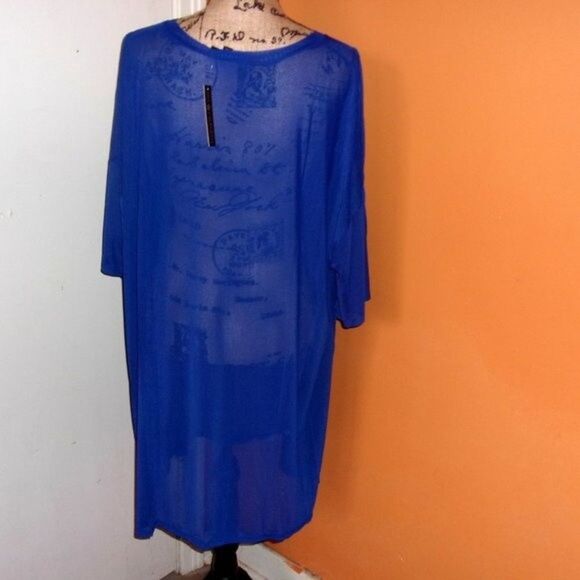 Miss California 3X Royal mesh tunic dress NWT - Picture 4 of 9